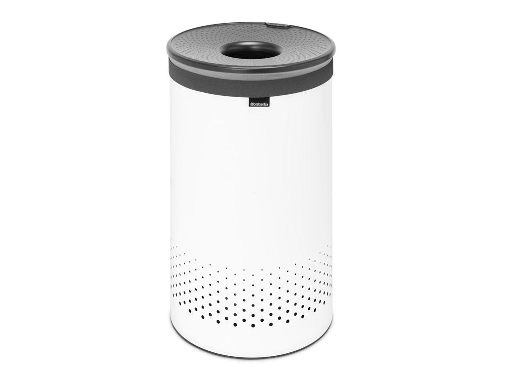 Brabantia Tvätthink 60 l, med plastlock, vit