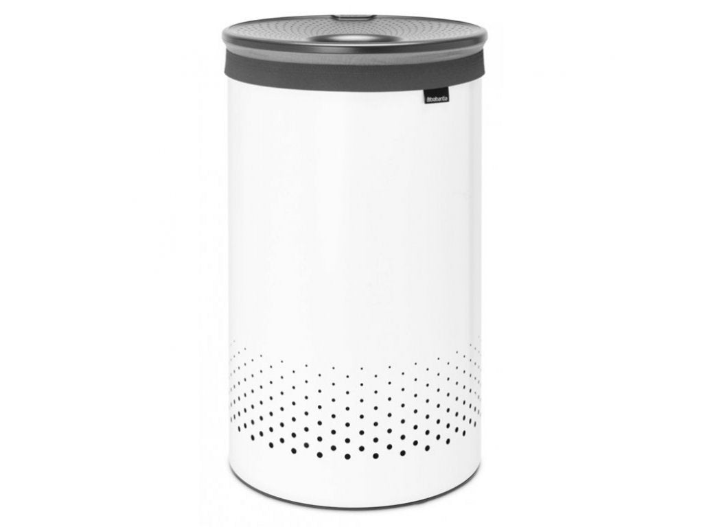 Brabantia Tvätthink 60 l, med plastlock, vit