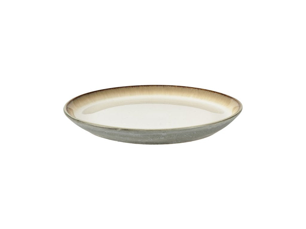 Bitz Efterrättstallrik 17 cm, grå/gräddvit