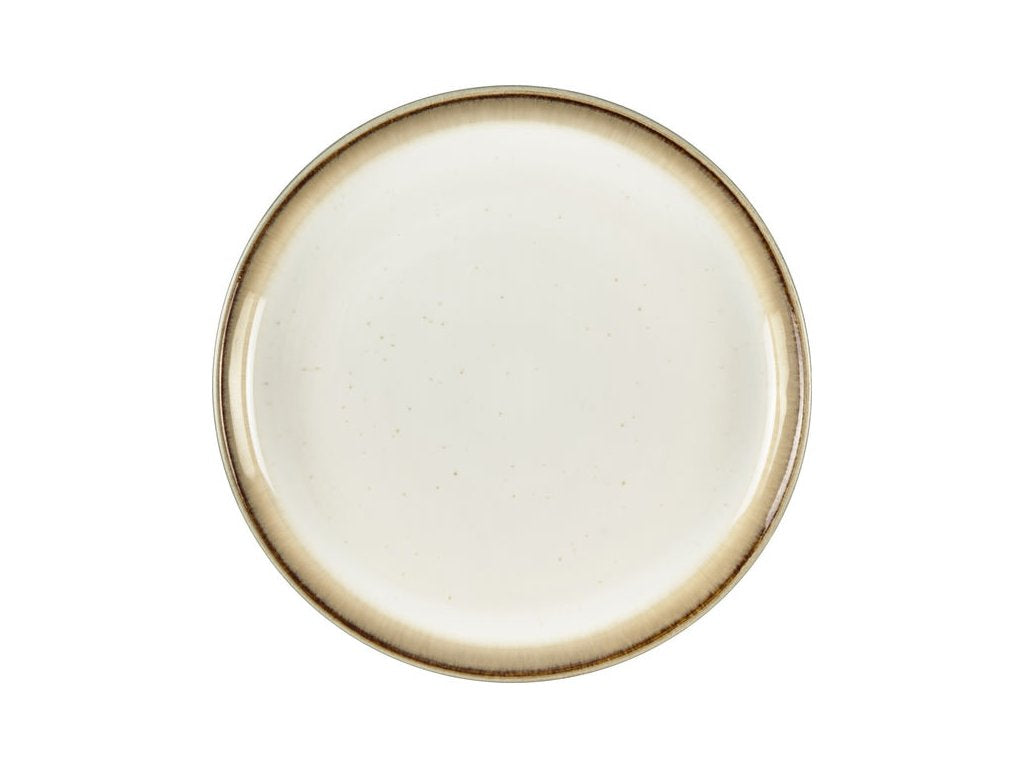 Bitz Efterrättstallrik 17 cm, grå/gräddvit