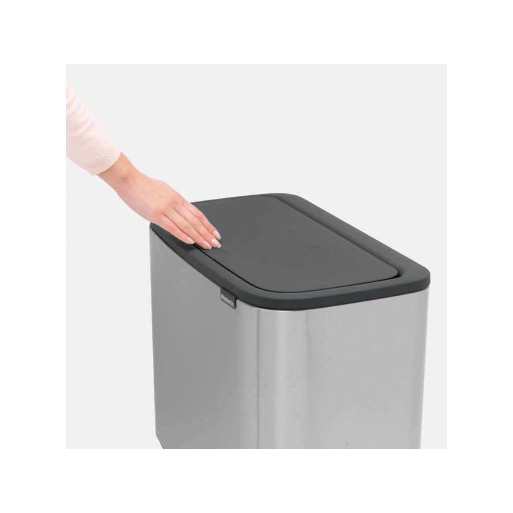 Brabantia Soptunna med trycklock BO 3 x 11 l, matt stål