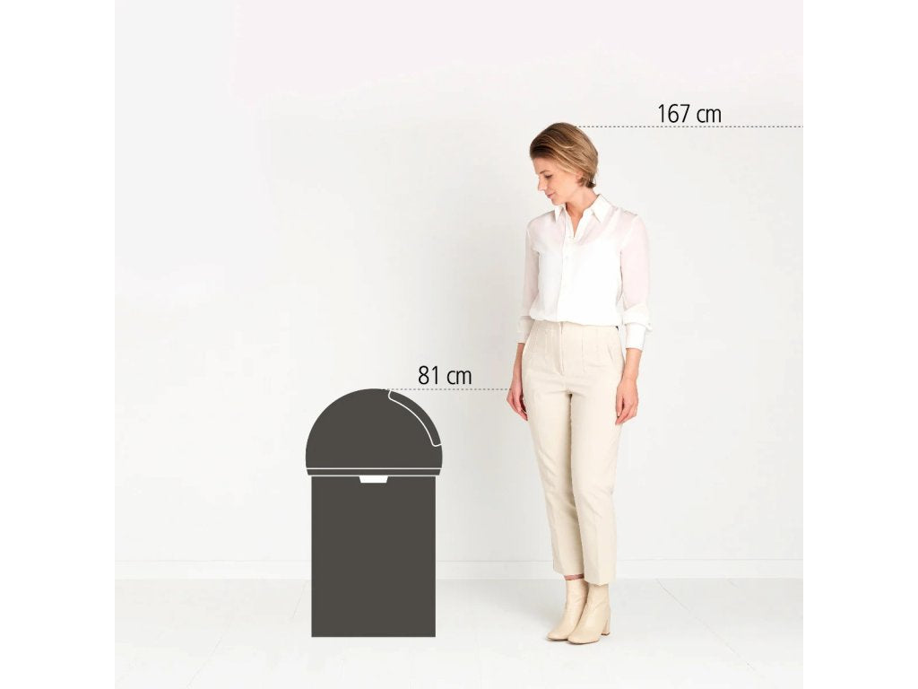 Brabantia Soptunna PUSH BIN 60 l, matt stål