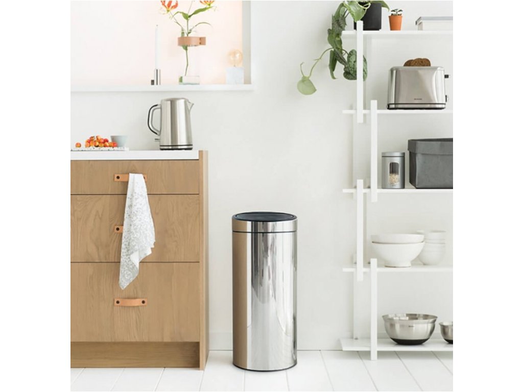 Brabantia Soptunna med trycklock TOUCH BIN NY 30 l, blankt stål