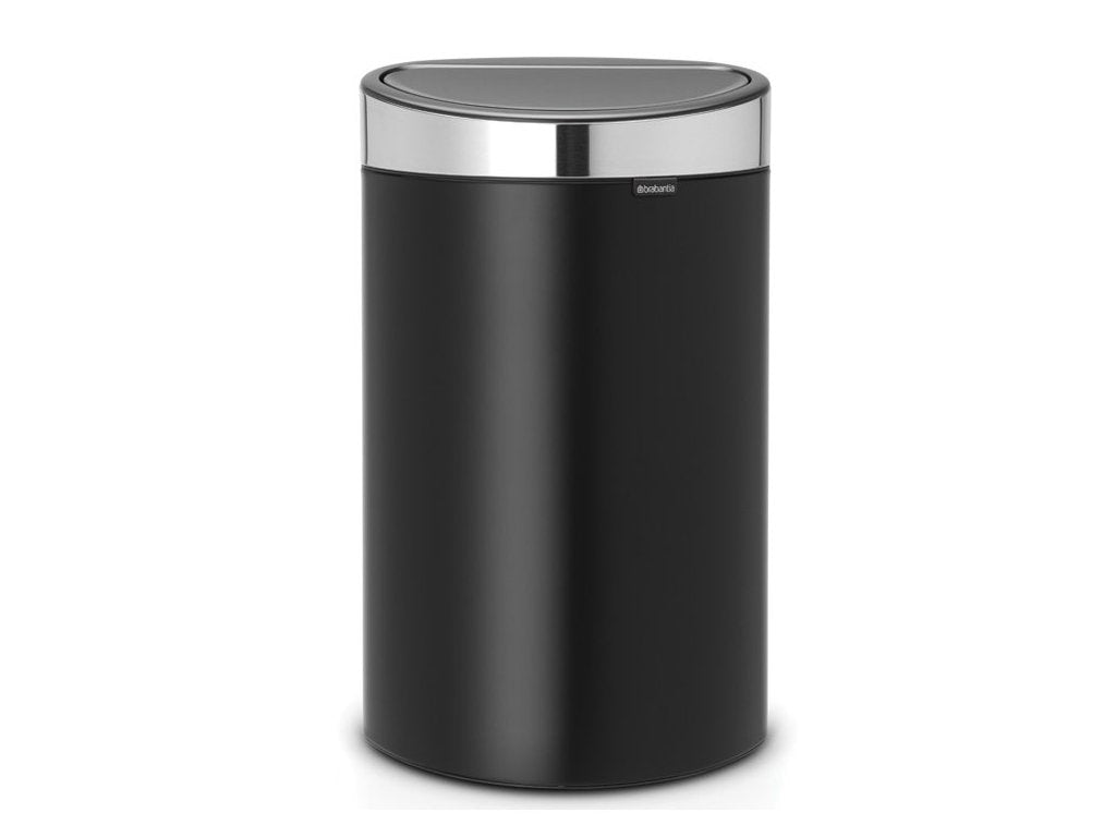 Brabantia Soptunna med trycklock TOUCH BIN NY 40 l, matt svart med matt lock