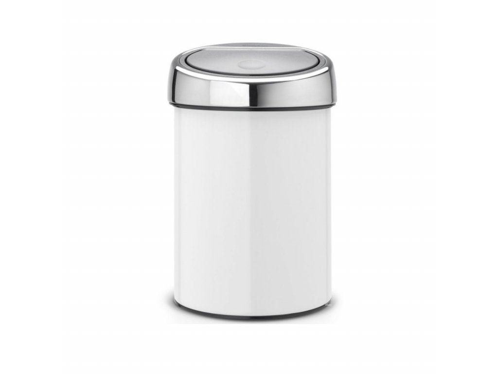 Brabantia Soptunna med trycklock TOUCH BIN 3 l, vit