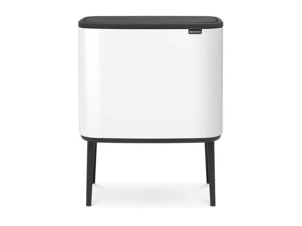 Brabantia Soptunna med trycklock BO 3 x 11 l, vit