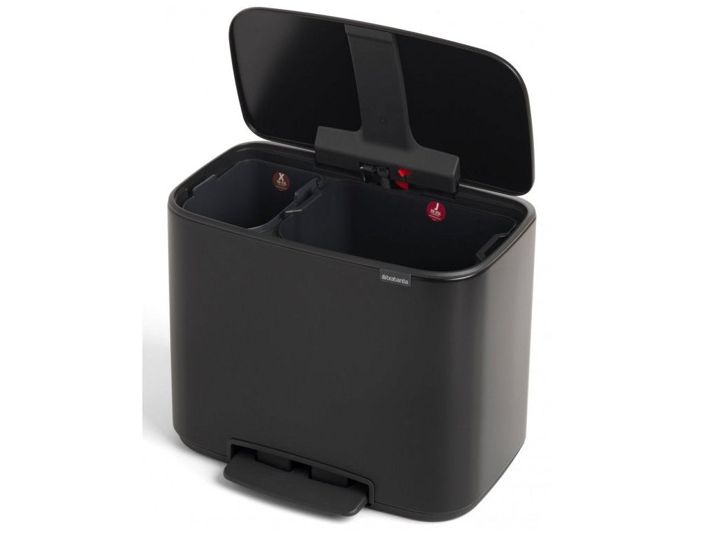 Brabantia Pedalhink BO 11 + 23 l, mattsvart