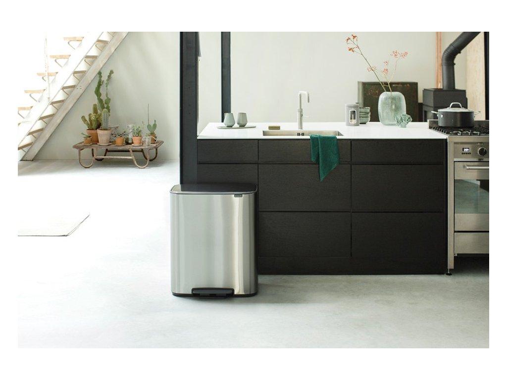 Brabantia Pedalhink BO 2 x 30 l, matt stål
