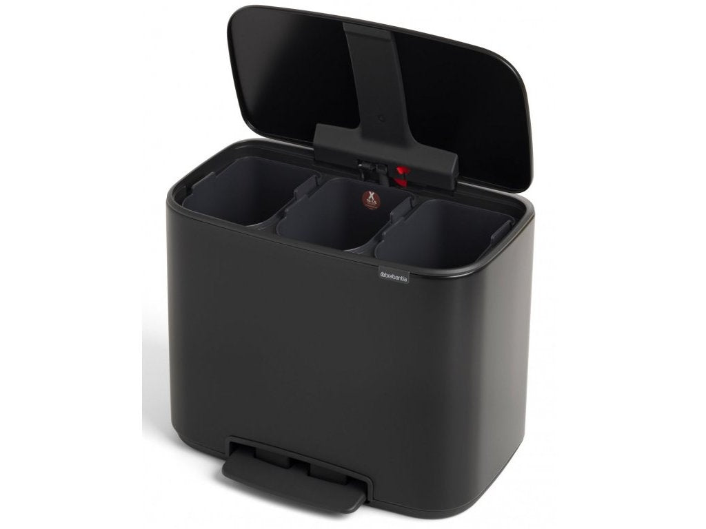 Brabantia Pedalhink BO 3 x 11 l, svart
