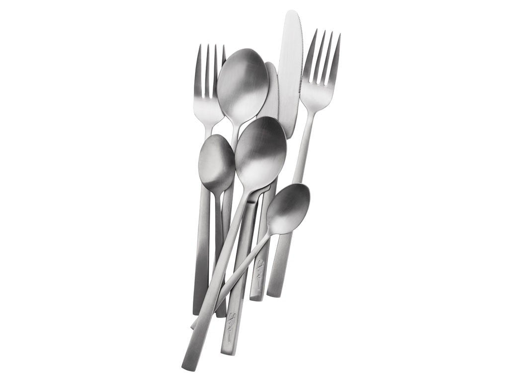 Bitz Matbestickset, 16 st, silvermatt