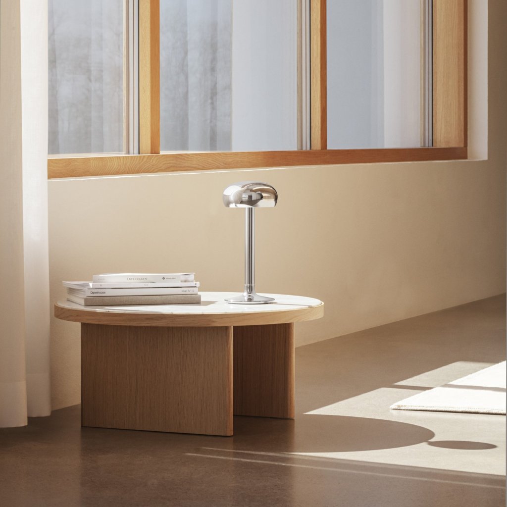 Eva Solo Bärbar bordslampa EMENDO 29 cm, LED, krom