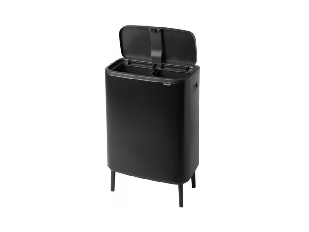 Brabantia Soptunna med trycklock BO HI 2 x 30 l, svart