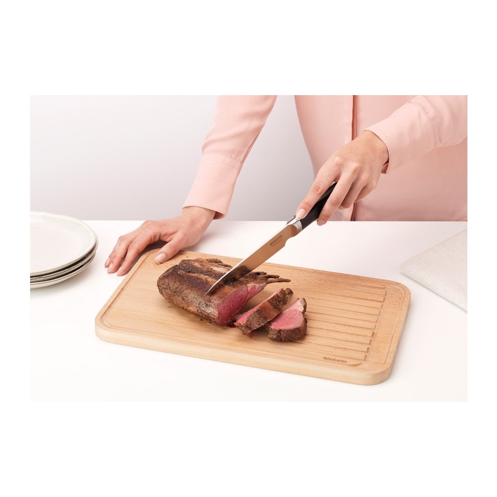 Brabantia Skärbräda 25 x 40 cm, för kött, brun, trä