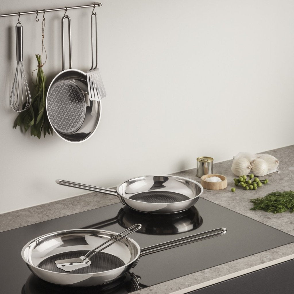 Eva Solo Non-stick stekpanna SLIP-LET CERAMIC 24 cm, silver, rostfritt stål