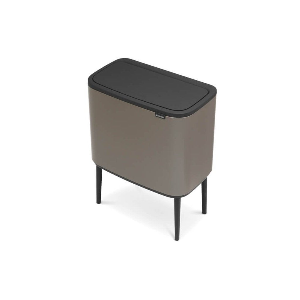 Brabantia Soptunna med trycklock BO 11 + 23 l, platina