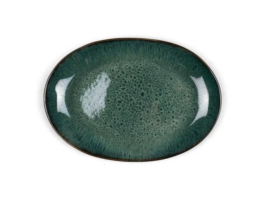 Bitz Serveringsfat 36 x 25 cm, svart/grön