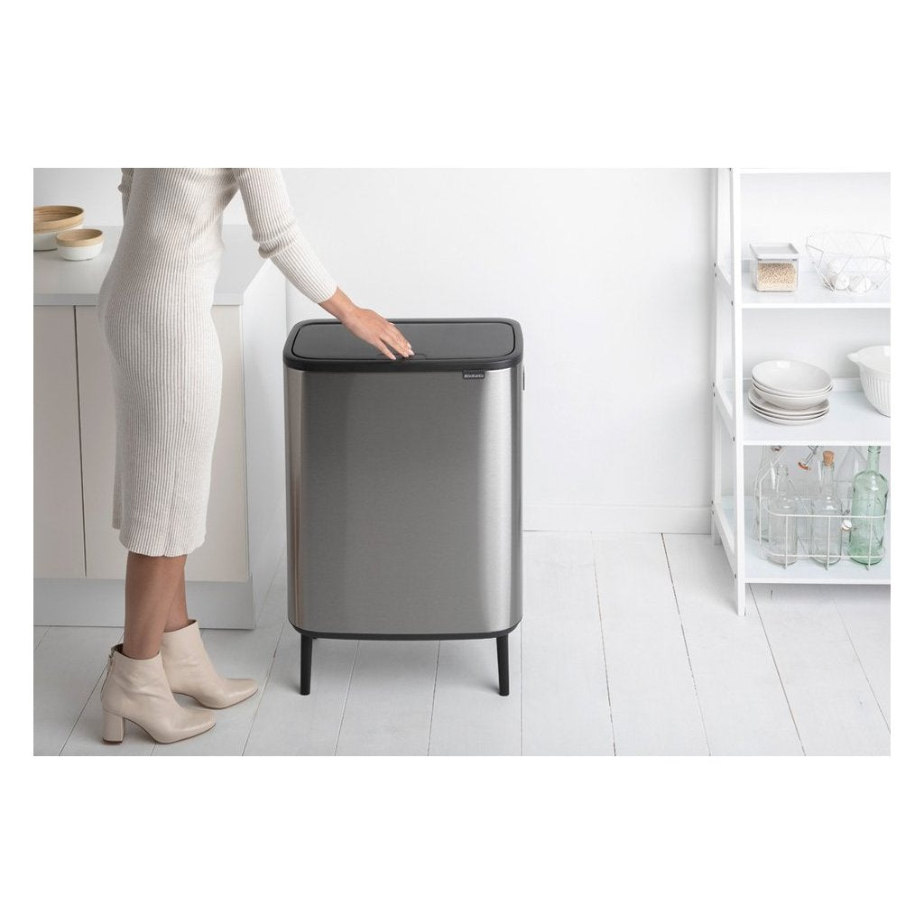 Brabantia Soptunna med trycklock BO HI 60 l, matt stål