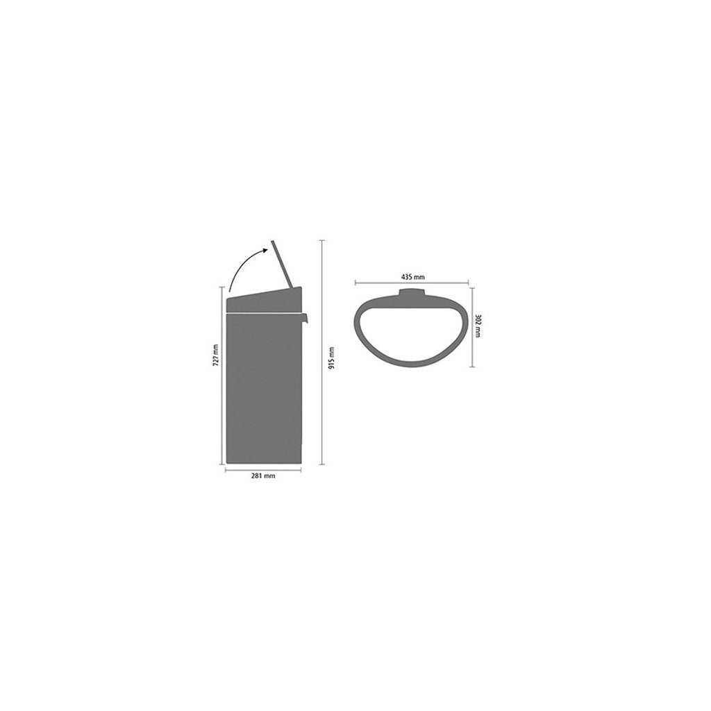 Brabantia Soptunna med trycklock TOUCH BIN NY 40 l, vit