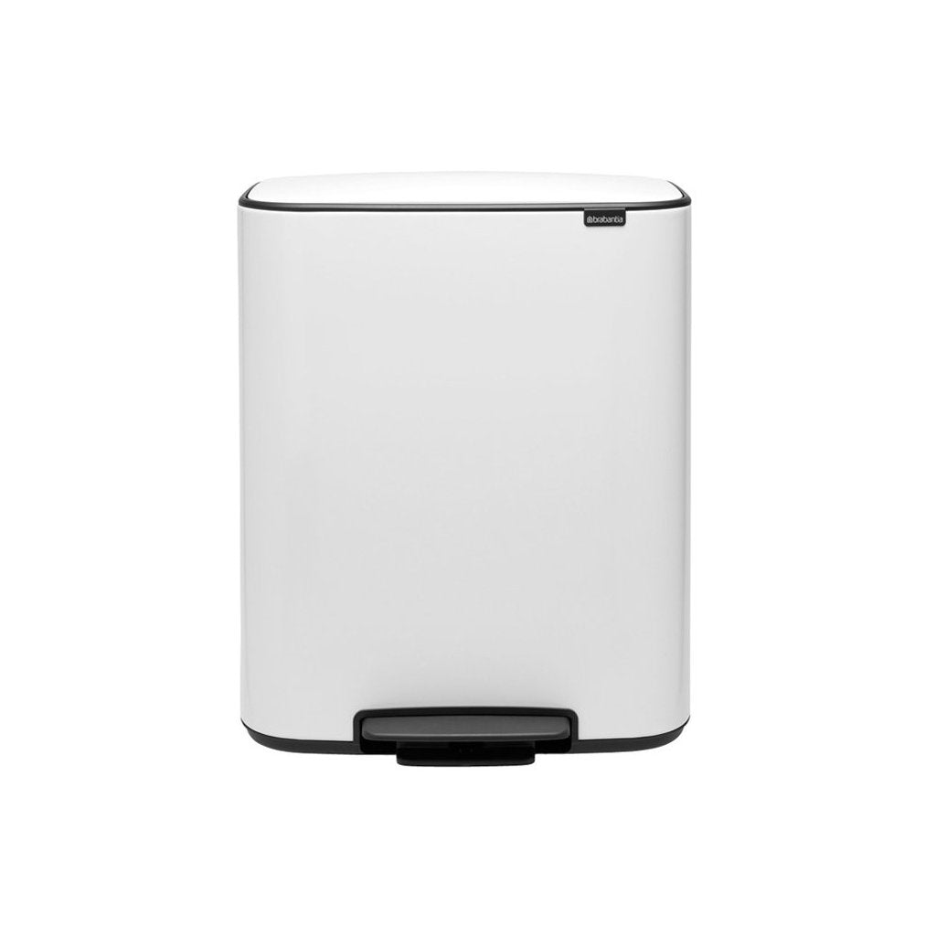 Brabantia Pedal-soptunna BO 2 x 30 l, vit