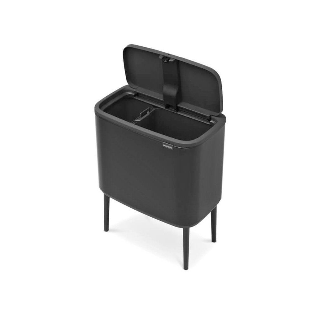 Brabantia Soptunna med trycklock BO 11 + 23 l, matt svart