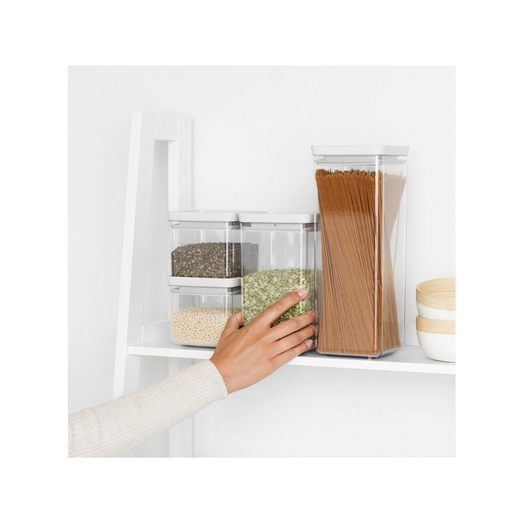 Brabantia Matförvaring TASTY PLUS, set i 4 delar, ljusgrå, plast