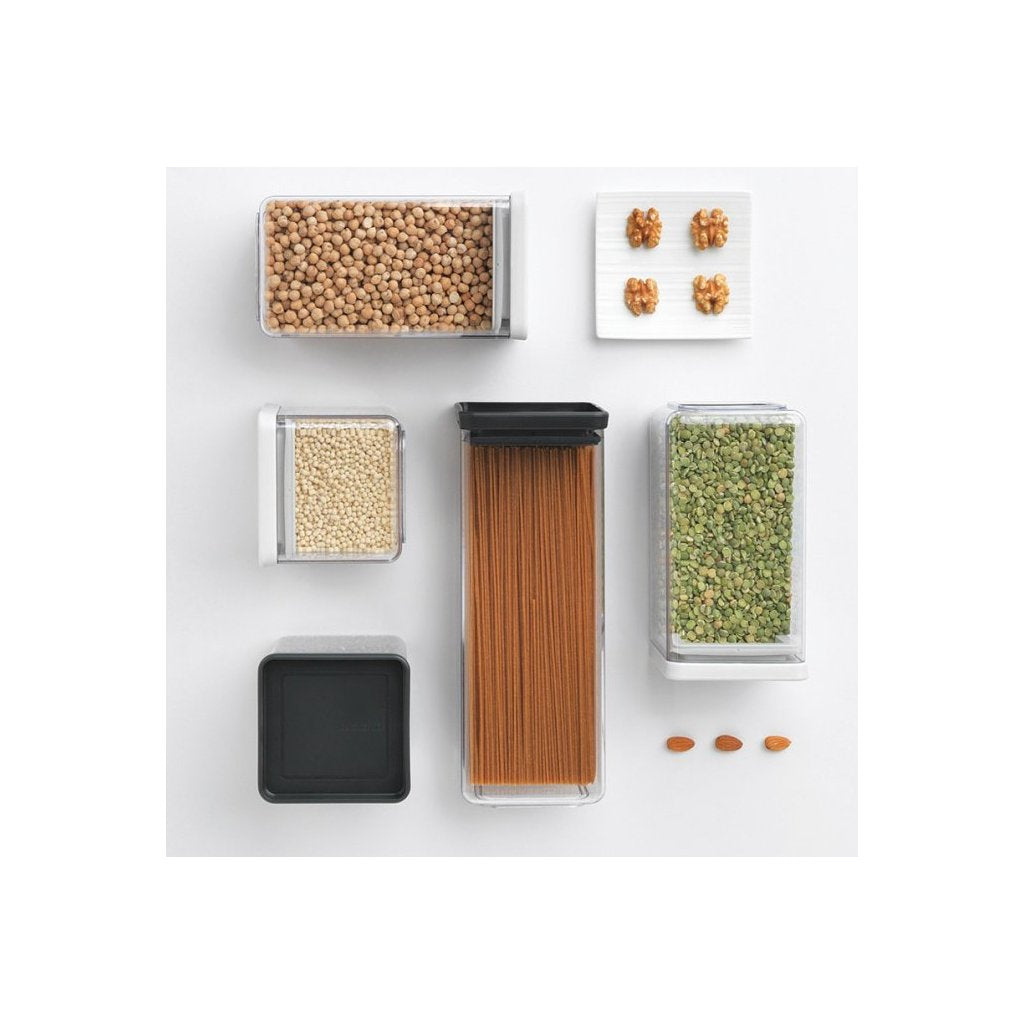 Brabantia Matförvaring TASTY PLUS, set i 4 delar, ljusgrå, plast