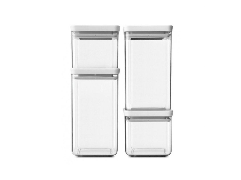 Brabantia Matförvaring TASTY PLUS, set i 4 delar, ljusgrå, plast