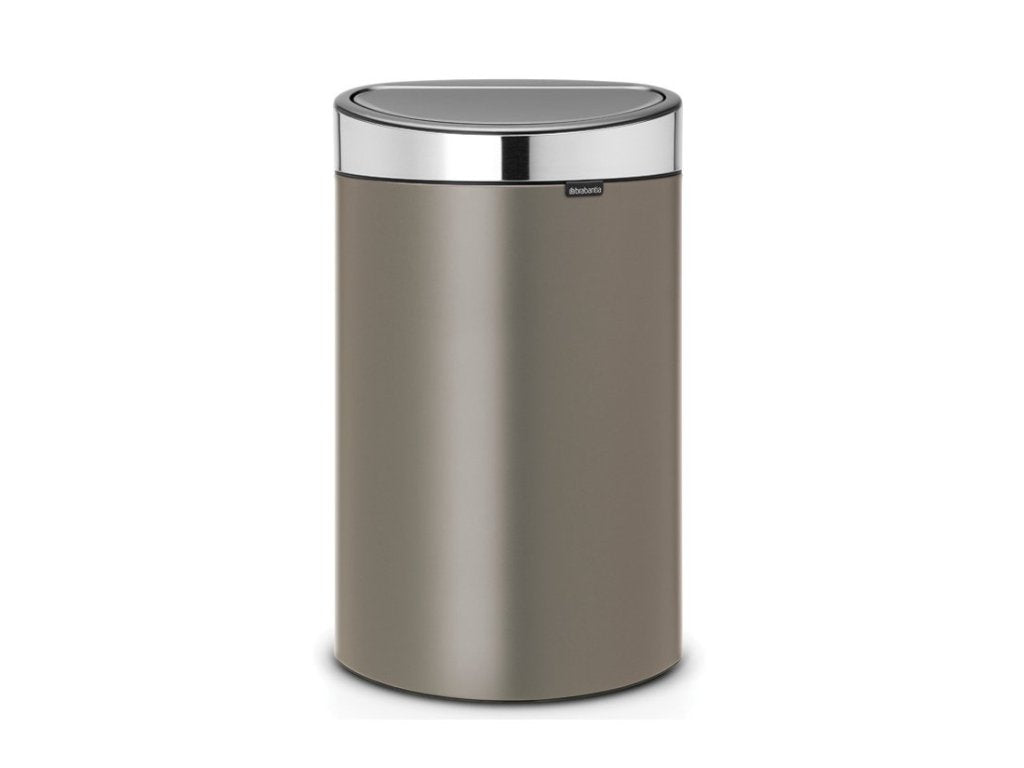 Brabantia Soptunna med trycklock TOUCH BIN NY 40 l, platina matt