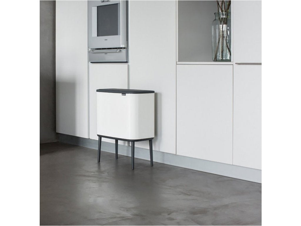 Brabantia Soptunna med trycklock BO 11 + 23 l, vit