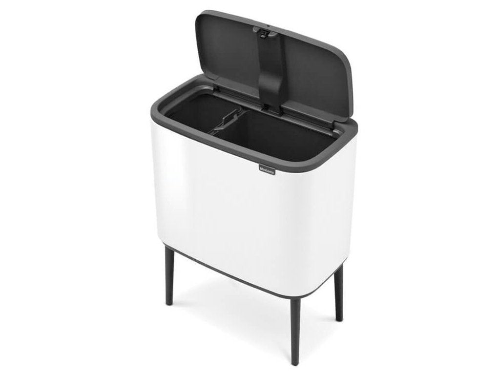 Brabantia Soptunna med trycklock BO 11 + 23 l, vit