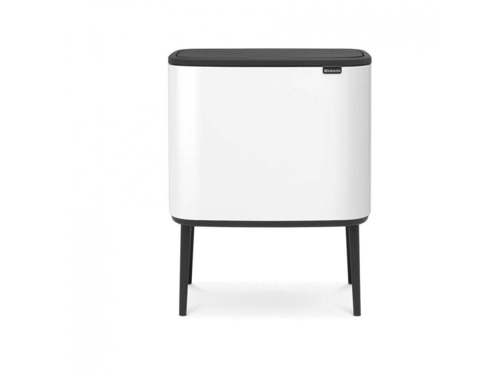 Brabantia Soptunna med trycklock BO 11 + 23 l, vit