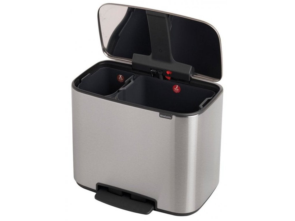 Brabantia Pedal-soptunna BO 11 + 23 l, matt stål