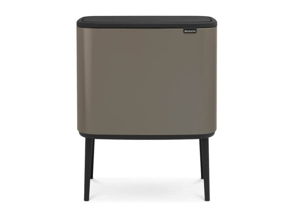 Brabantia Soptunna med trycklock BO 3 x 11 l, platina