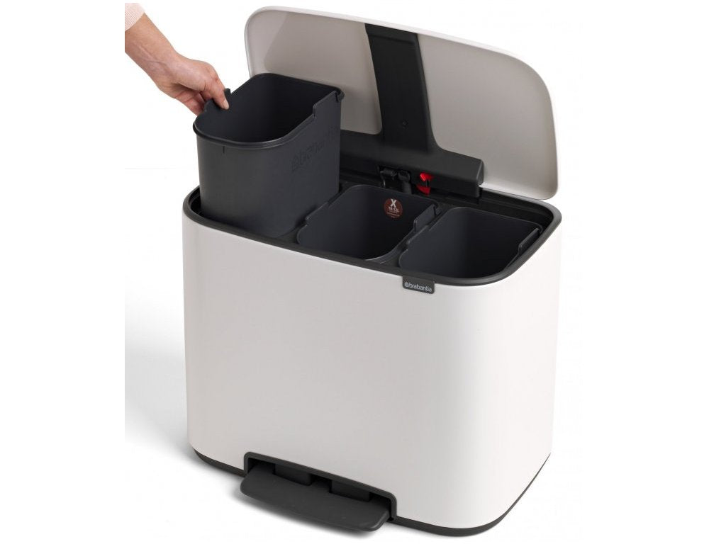Brabantia Pedalhink BO 3 x 11 l, vit