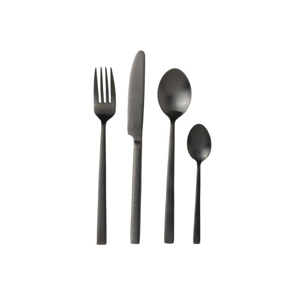 Bitz Matbestickset 16 st, svart