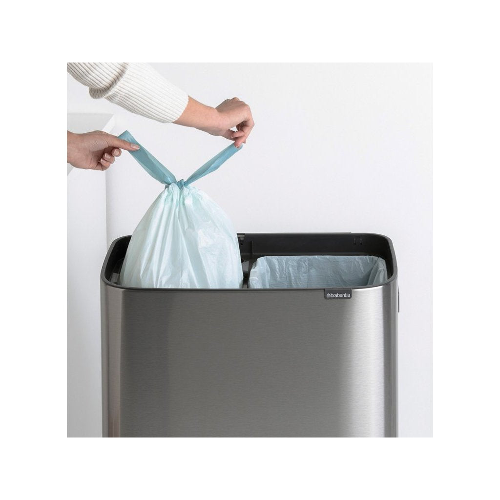 Brabantia Soptunna med trycklock BO 2 x 30 l, matt stål