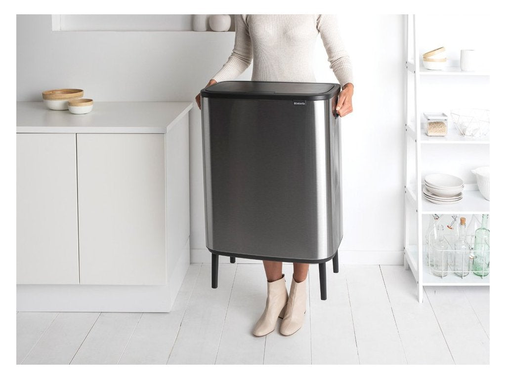 Brabantia Soptunna med trycklock BO 2 x 30 l, matt stål