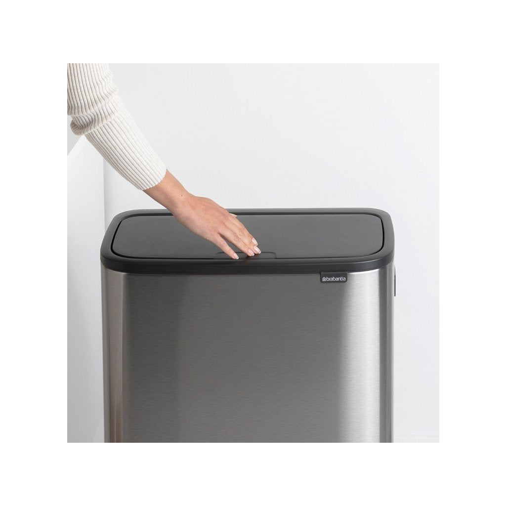 Brabantia Soptunna med trycklock BO 2 x 30 l, matt stål