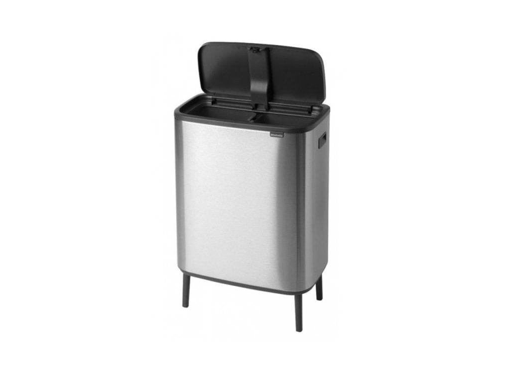 Brabantia Soptunna med trycklock BO 2 x 30 l, matt stål
