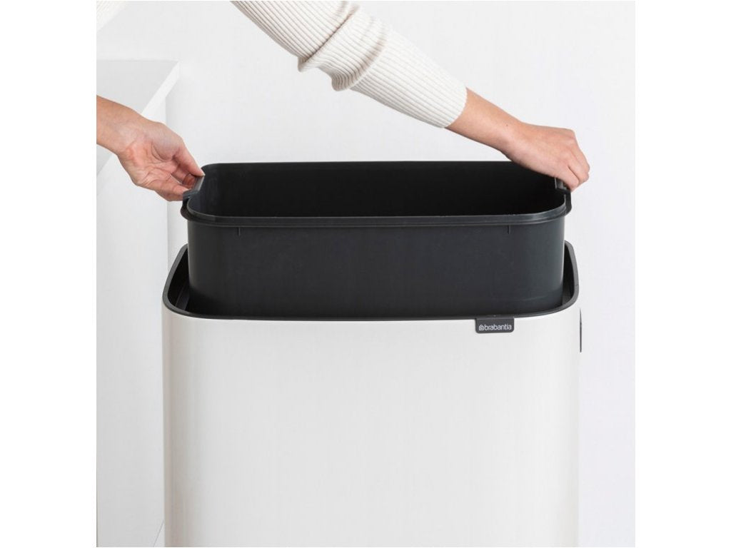 Brabantia Soptunna med trycklock BO 60 l, vit