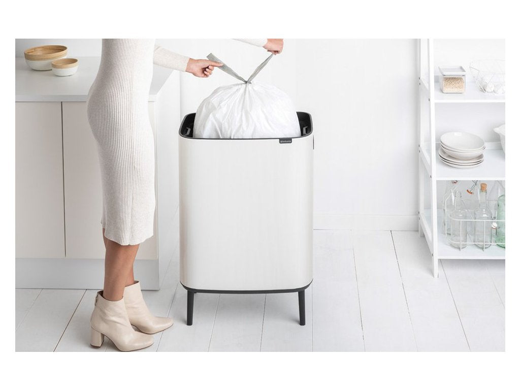 Brabantia Soptunna med trycklock BO 60 l, vit