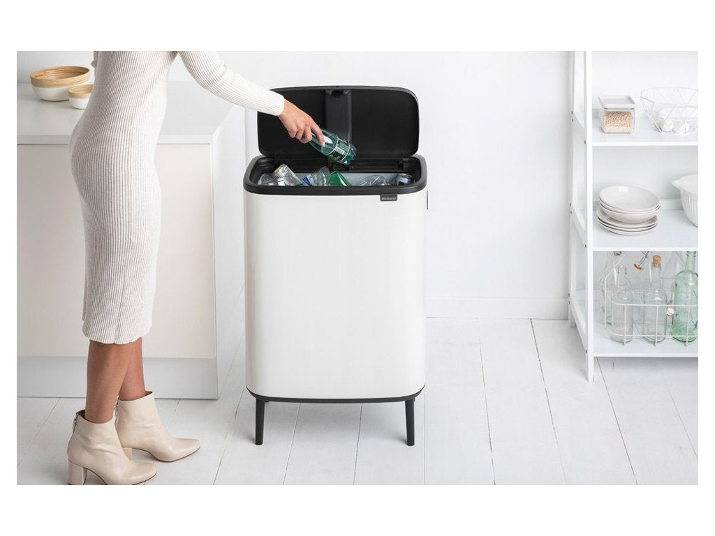 Brabantia Soptunna med trycklock BO 60 l, vit