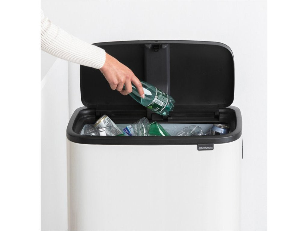 Brabantia Soptunna med trycklock BO 60 l, vit