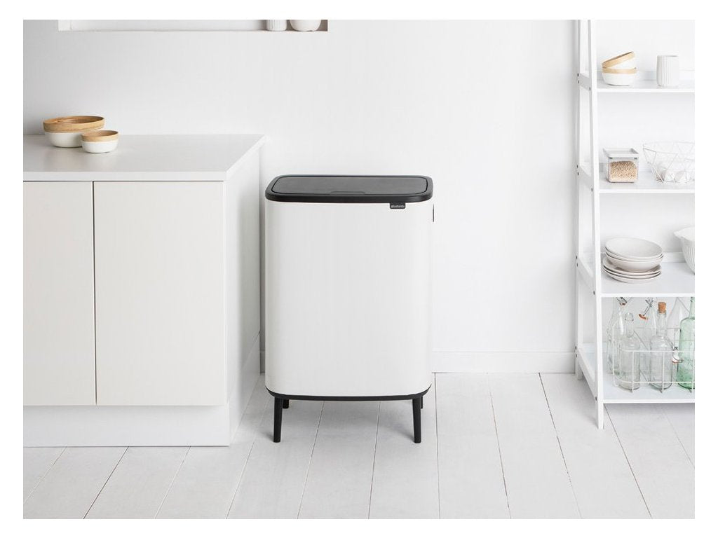 Brabantia Soptunna med trycklock BO 60 l, vit