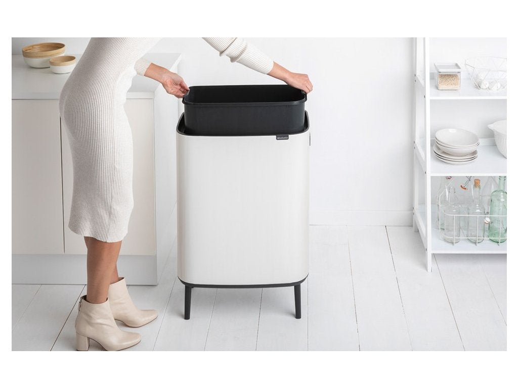 Brabantia Soptunna med trycklock BO 60 l, vit