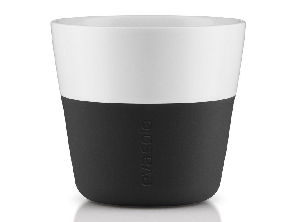 Eva Solo Mugg 230 ml, set i 2 delar, med silikonöverdrag, kolsvart