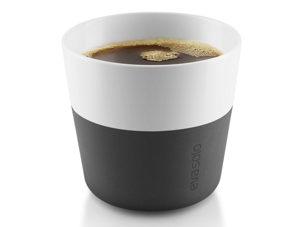 Eva Solo Mugg 230 ml, set i 2 delar, med silikonöverdrag, kolsvart