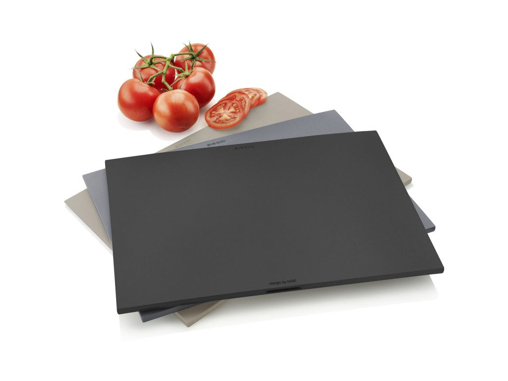 Eva Solo Skärbräda, set i 3 delar, med ställning, grå, plast