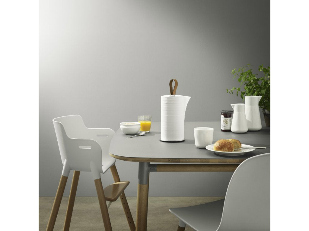 Eva Solo Hållare hushållspapper 23,4 cm, läderhandtag, rostfritt stål