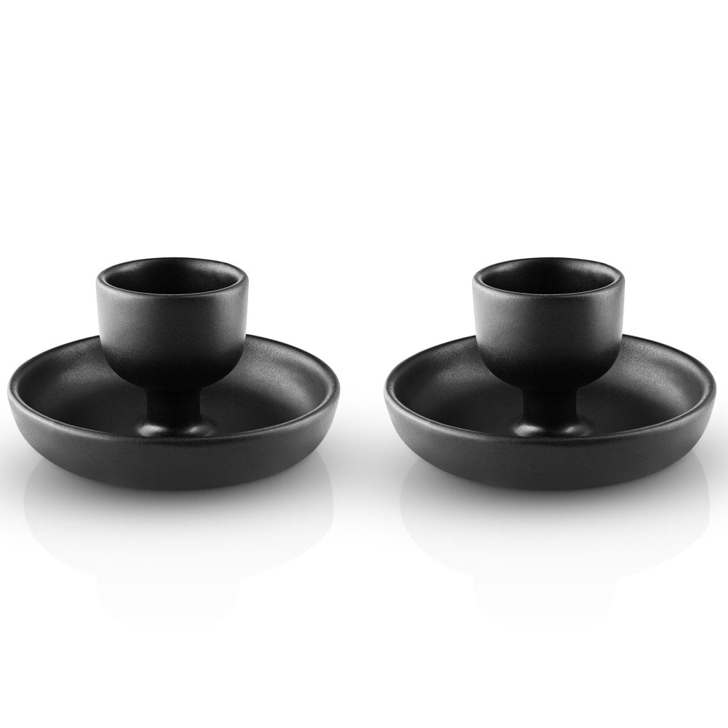 Eva Solo Äggkopp NORDIC KITCHEN 11 cm, set om 2 st, svart, stengods